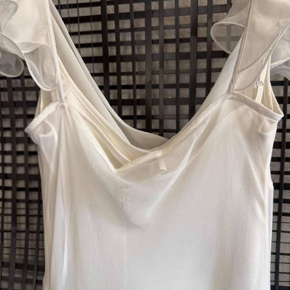 De La Vali Gaia maxi dress in Ivory Silk Chiffon - Picture 11 of 14